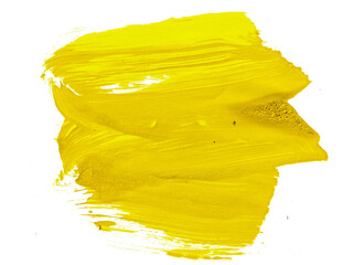 yellow acrylic paint strokes for design elements. artistic brush strokes for ornament and lower thirds isolated background © berkahjayamaterial