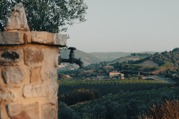 Obraz premium Beautiful view of Tuscany landscape and landmarks. Summer in Italy