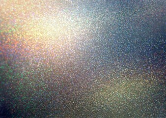 Old metallic gloss background covered shimmer. Grunge sanded texture. Holographic sheen.
