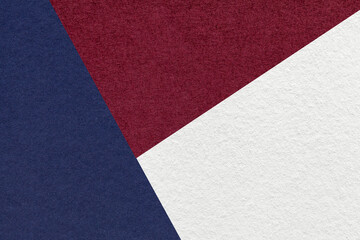Texture of craft navy blue, wine and white shade color paper background, macro. Vintage abstract...
