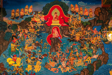 Obraz na płótnie Canvas Wat Ming Muang in Chiang Rai Province, Thailand