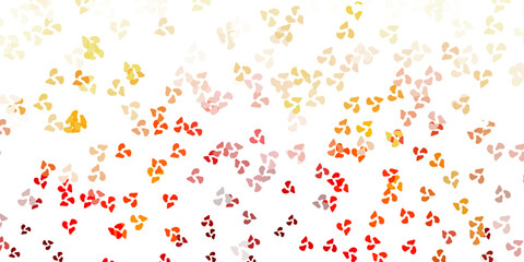 Light orange vector background with random forms.