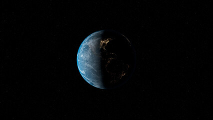 planet earth in space close starry background cosmic solar stars the world 