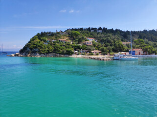 Fototapeta premium Paxos island in bright summer day, Greece