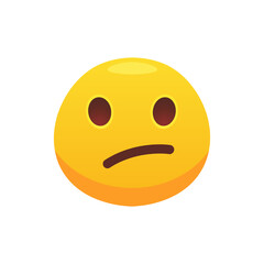 Fototapeta premium Feeling face emoji flat icon for web design. Cartoon yellow emotion circle icon smiling, laughing and crying isolated vector illustration