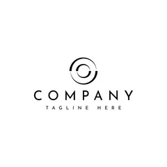 circle or letter O rotating logo design