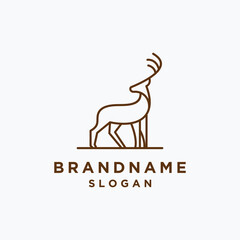 Deer logo icon design template 