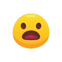 Emoji face flat icon for web design. Cartoon emotion circle icon smiling, laughing and crying isolated vector illustration. Feeling expression