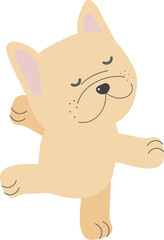 cute french bulldog puppy dog ballerina dance