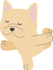 cute french bulldog puppy dog ballerina dance