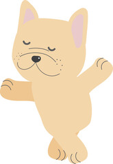 cute french bulldog puppy dog ballerina dance