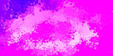 Fototapeta premium Light Pink vector texture with random triangles.