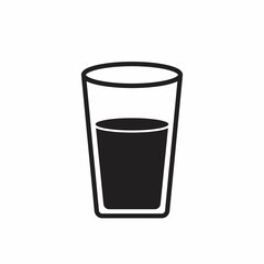glass of water icon in trendy flat style