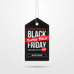 Black Friday sale tag. Black friday design, discount sales, advertising, marketing price tag. Clothes, furnishings, cars, food sale.