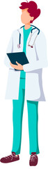 doctor with stethoscope illustration