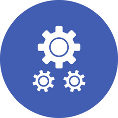 Settings Multicolor Circle Glyph Inverted Icon