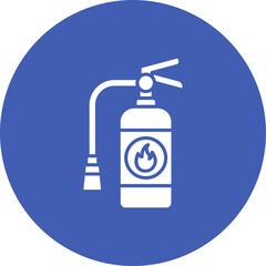 Fire Extinguisher Multicolor Circle Glyph Inverted Icon