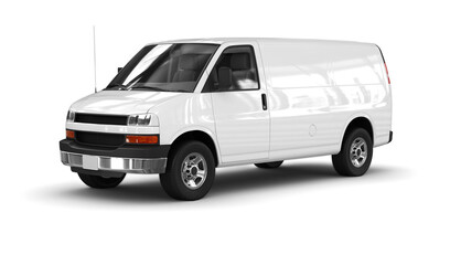 Weißer Van Kastenwagen - freigestellt