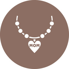 Necklace Multicolor Circle Glyph Inverted Icon