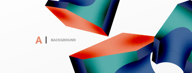 Abstract background - 3d abstract shape. Wallpaper for concept of AI technology, blockchain, communication, 5G, science, business