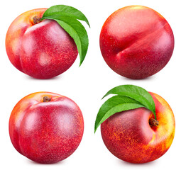 Peach isolated on white background