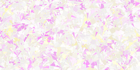 Light Pink, Yellow vector layout with triangle forms.