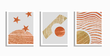 watercolor minimalism wall art poster set
