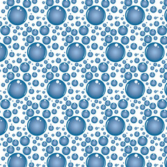 Soap bubbles seamless pattern. Vector background
