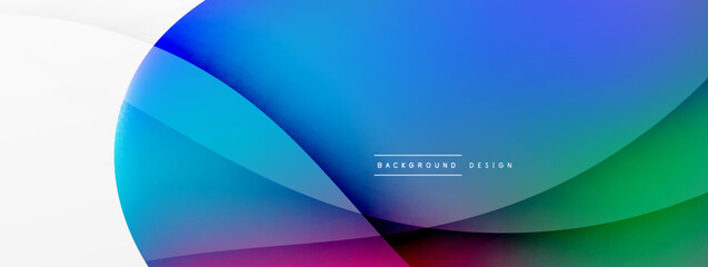 Fototapeta premium Abstract background. Fluid gradient color wave template for wallpaper, banner, background or landing