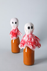 Concept of funny Halloween party, different Halloween party