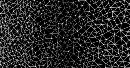 wireframe network of nodes technology futuristic deph of field