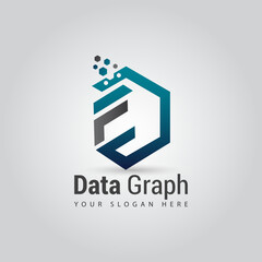 Financial Advisors Market Charts Logo design abstract vector template.