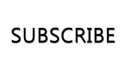 Simple Subscribe text animation, animated motion graphics text intro animation, easy to use.