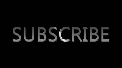 Simple Subscribe text animation, animated motion graphics text intro animation, easy to use.