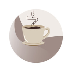 Coffee cup mockup, coffee mug, hot drink espresso.