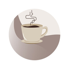 Coffee cup mockup, coffee mug, hot drink espresso.