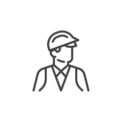 Engineer avatar line icon