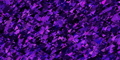 Fototapeta premium Dark purple vector pattern with polygonal shapes.
