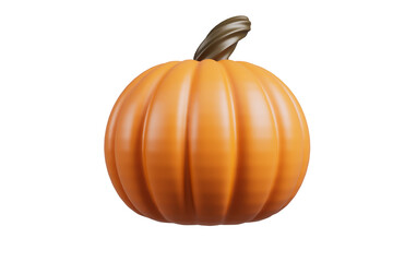 Happy Thahksgiving day orange pumpkin without background. High quality 3d illustration.