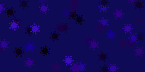 Fototapeta na wymiar Light purple vector texture with disease symbols.