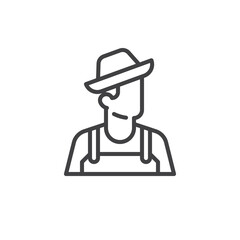 Farmer avatar line icon