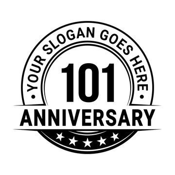 101 years anniversary logo design template. Vector illustration	