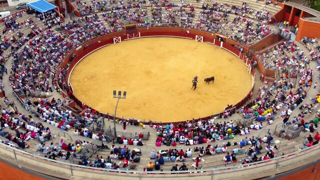 Bullring in Spain seen from the air
