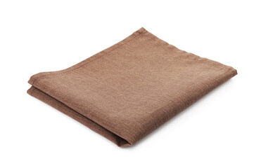 Fabric napkin for table setting on white background