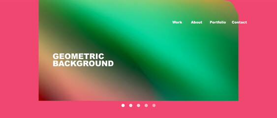 Abstract geometric landing page. Creative background for wallpaper, banner, background or web