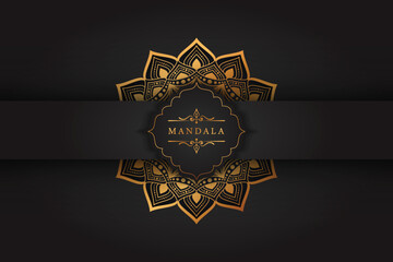 Luxury Mandala Background With Golden Arabesque Pattern Arabic Islamic East Style. Decorative Mandala For Print, Poster, Cover, Brochure, Flyer, Banner