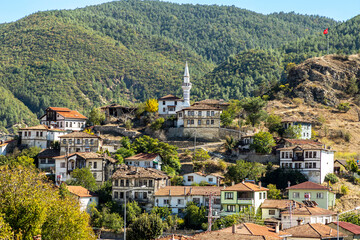 Fototapeta na wymiar The Village of Tarakli, at Sakarya Turkey, Famous with Traditional and Historic Turkish Houses