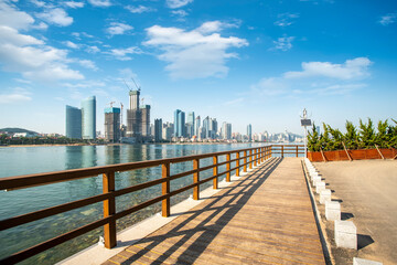 Obraz premium Modern urban architectural landscape of Qingdao, China