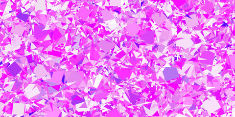 Fototapeta na wymiar Light Purple vector texture with random triangles.