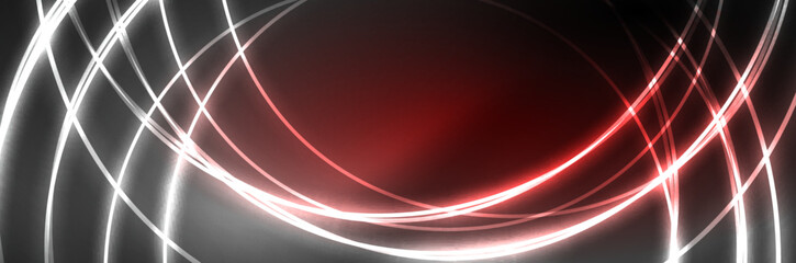 Neon glowing fluid wave lines, magic energy space light concept, abstract background wallpaper design